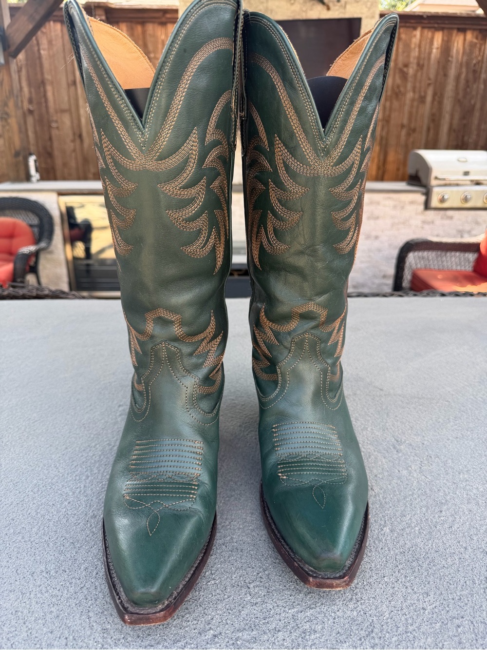 Tecovas The Annie Women's Boots in Teal. - Picture 7 of 8